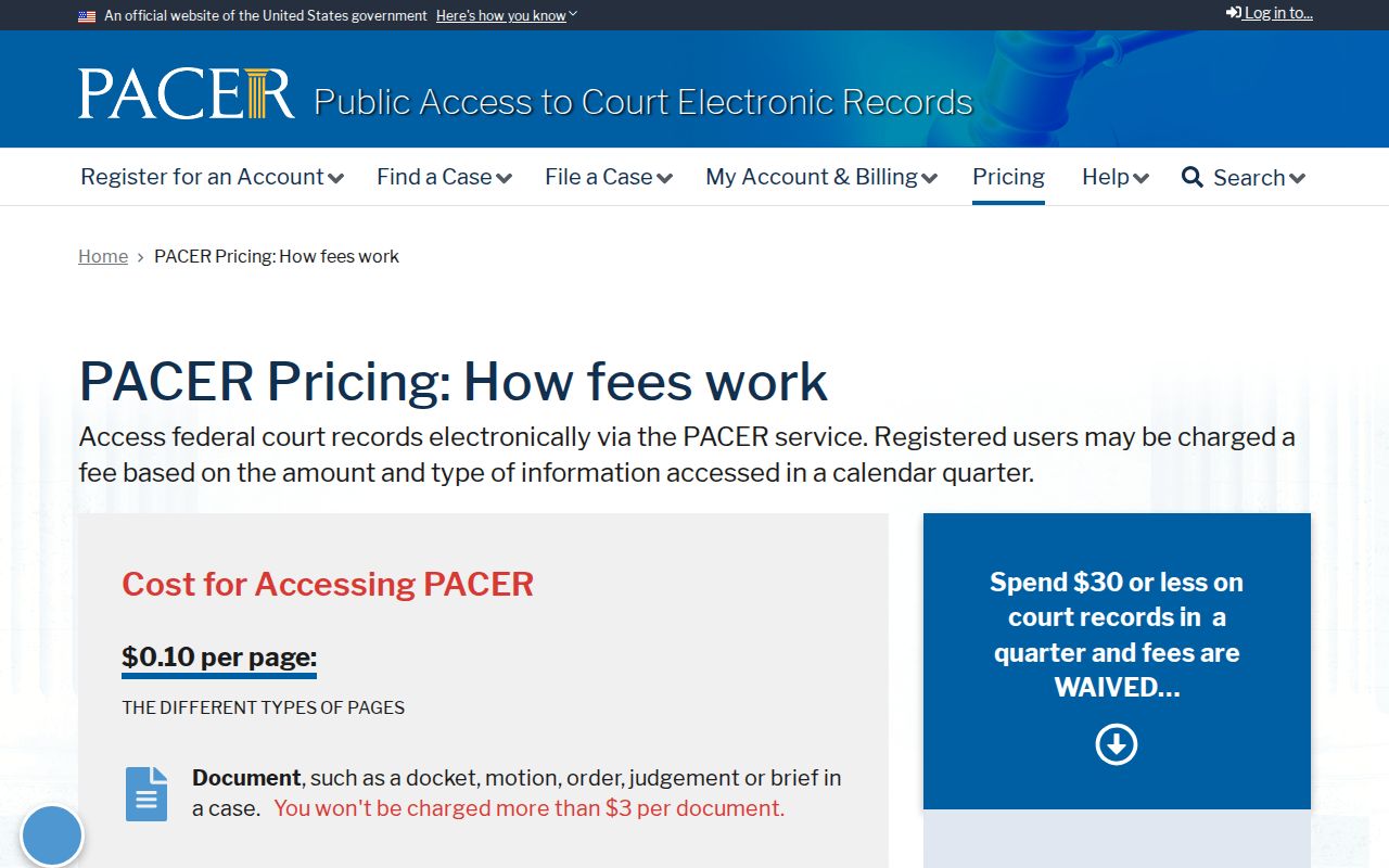 Andrews County federal warrant record access through PACER